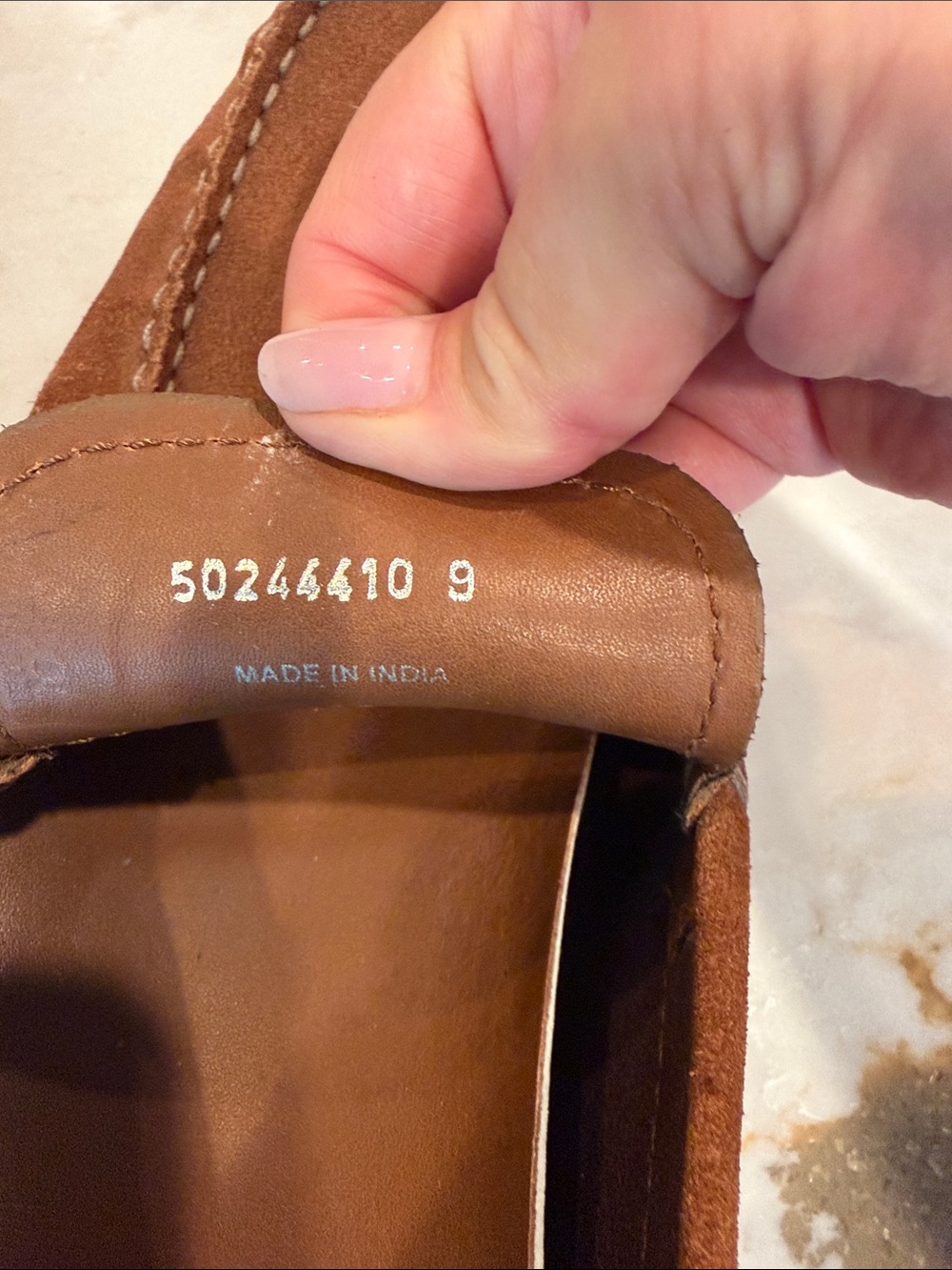 Boss Suede Driving Loafers in Cognac Brown - Picture 5 of 8